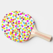Colorful Polka Dots Pattern Abstract Art Design 卓球ラケット (横)