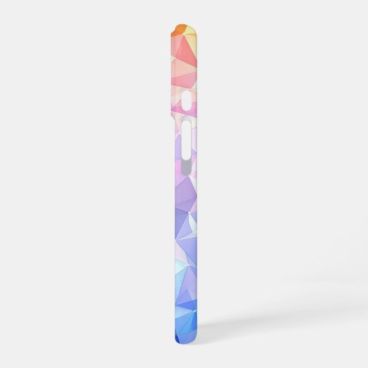 Colorful Polygon Gradient Abstract Design iPhone 16ケース (左側面)