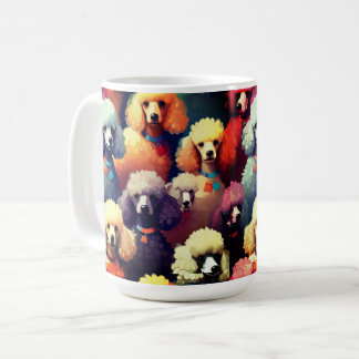 Colorful Poodle Mug | Artistic Coffee Cup for Dog  コーヒーマグカップ