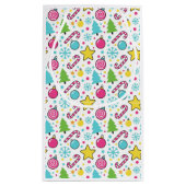 Colorful Pop Art Christmas Tree Pattern – Merry Po スモールペーパーバッグ (裏面)