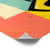 Colorful Pop Art Dog Portrait ポスター (角)