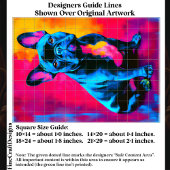 Colorful Pop Art French Bulldog Dog EP6R Decoupage 薄葉紙