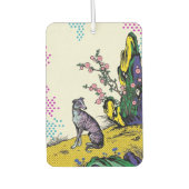 Colorful Pop Art Greyhound Asian Nature カーエアーフレッシュナー (正面)