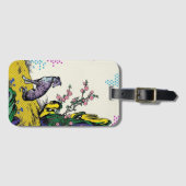 Colorful Pop Art Greyhound Asian Nature ラゲッジタグ (正面横)