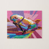 Colorful Pop Art Horse Portrait ジグソーパズル (横)