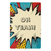 Colorful pop art OMG Blue red abstract Retro ミニクリップボード (裏面)