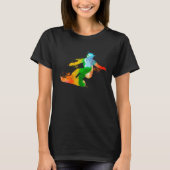 Colorful Pop Portrait Snowboarding Tシャツ (正面)