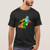 Colorful Pop Portrait Snowboarding Tシャツ (正面)
