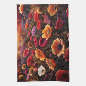 Colorful Poppies キッチンタオル (縦)