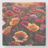 Colorful Poppies ストーンコースター (正面)