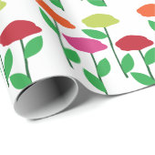 Colorful Poppy Flowers Baby Shower Birthday ラッピングペーパー (ロールコーナー)
