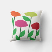 Colorful Poppy Flowers Floral クッション (裏面)