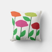 Colorful Poppy Flowers Floral クッション (正面)