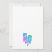 Colorful Popsicle Boy 2th Birthday 招待状 (裏面)