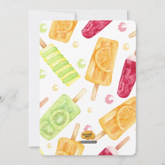 Colorful Popsicle Summer Baby Shower Invite 招待状 (裏面)