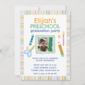 Colorful Preschool Graduation Party Invitation 招待状 (正面)
