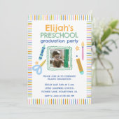 Colorful Preschool Graduation Party Invitation 招待状 (スタンド正面)