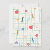 Colorful Preschool Graduation Photo Text 招待状 (裏面)