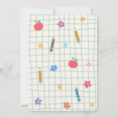 Colorful Preschool Graduation Photo Text 招待状 (裏面)