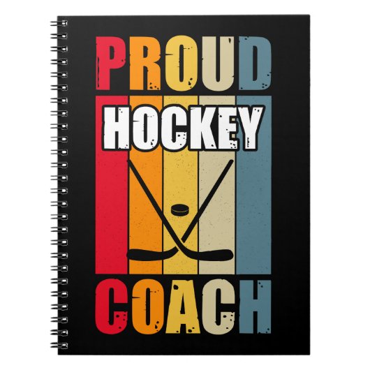 Colorful Proud Hockey Coach ノートブック (正面)