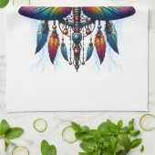 Colorful Psychedelic Dragonfly Dreamcatcher Boho キッチンタオル (折り畳み)