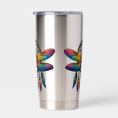 Colorful Psychedelic Dragonfly Dreamcatcher Boho 保温保冷タンブラー (右面)