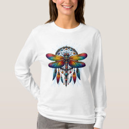 Colorful Psychedelic Dragonfly Dreamcatcher Boho Tシャツ