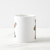 Colorful Psychedelic Teddy Bear Art コーヒーマグカップ (中央)