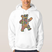 Colorful Psychedelic Teddy Bear Art パーカ (正面)