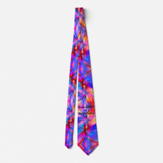 Colorful Psychedelic Tie-Dye neck tie ネクタイ (裏面)
