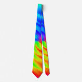 Colorful Psychedelic Tie Dye Spiral Pattern ネクタイ (正面)
