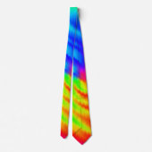 Colorful Psychedelic Tie Dye Spiral Pattern ネクタイ (裏面)