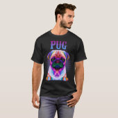 Colorful Pug Dog Breed Pullover Tシャツ (正面フル)