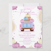 colorful pumpkin elegant kid's birthday Invitation 招待状 (正面)