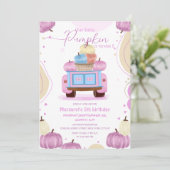 colorful pumpkin elegant kid's birthday Invitation 招待状 (スタンド正面)