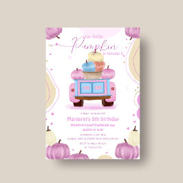 colorful pumpkin elegant kid's birthday Invitation 招待状