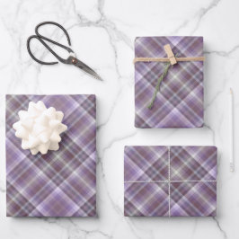 Colorful Purple Fashion Show Inspired Stripes ラッピングペーパーシート