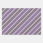 Colorful Purple Fashion Show Inspired Stripes ラッピングペーパーシート (正面2)