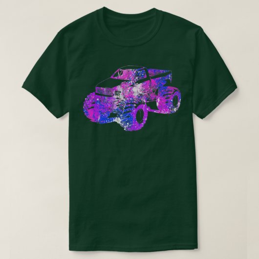 Colorful Purple Monster Truck Art196 Tシャツ (デザイン正面)