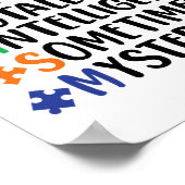 Colorful Puzzle Piece Autism Support ポスター (角)