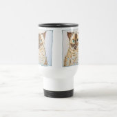 Colorful Quirky Cat Portrait トラベルマグ (中央)