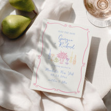 Colorful & Quirky Hand Drawn  Save the Date