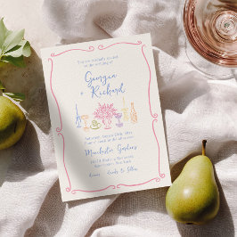 Colorful & Quirky Hand Drawn Wedding 招待状