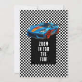 Colorful Race Car Birthday Party 招待状 (裏面)