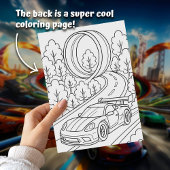 Colorful Race Car Birthday Party 招待状