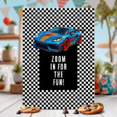 Colorful Race Car Birthday Party 招待状