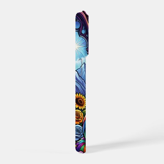 colorful rainbow cat phone case iPhoneケース (右側面)