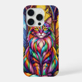 colorful rainbow cat phone case iPhoneケース (裏面)