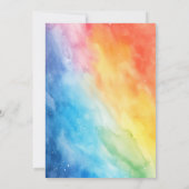 Colorful Rainbow Cloud Nine Birthday 招待状 (裏面)