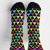 Colorful Rainbow Colors Triangle Design Socks ソックス (上部)